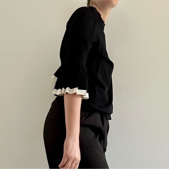 COS Black Light Sweater with White Accents - Picture 4 of 12